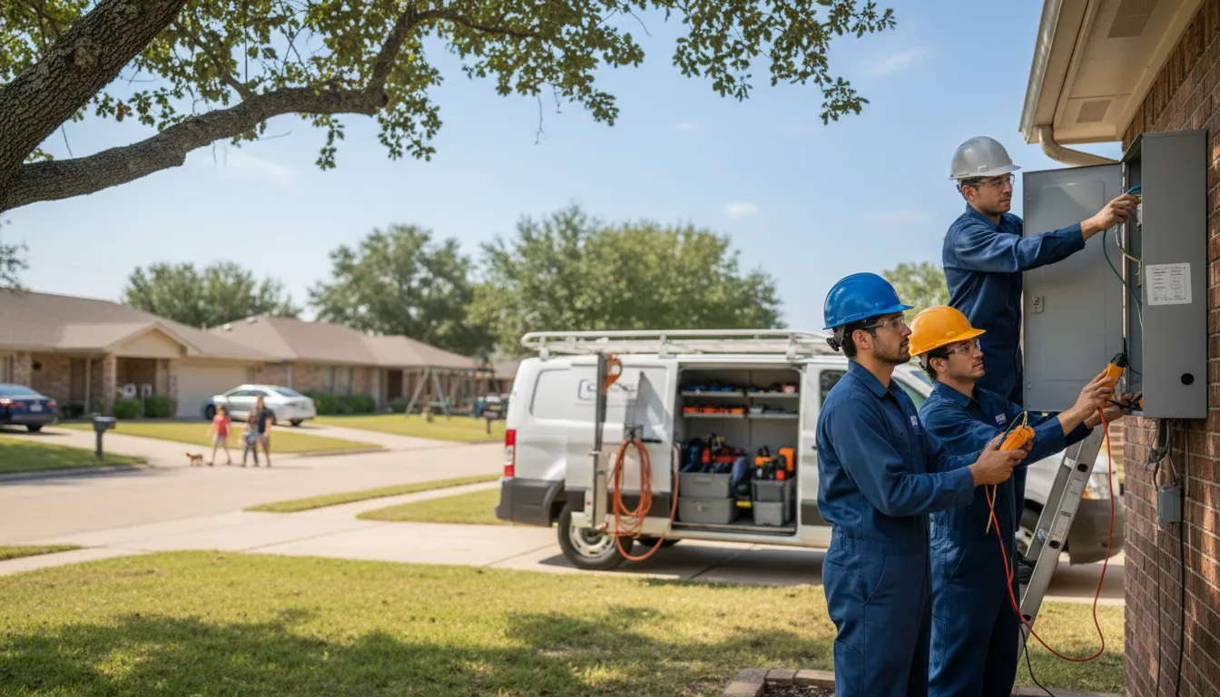 Certified electrician providing emergency electrical services in Moulton, TX